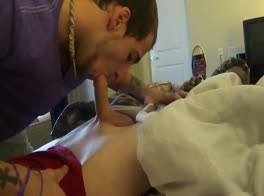 College Dudes on Bed